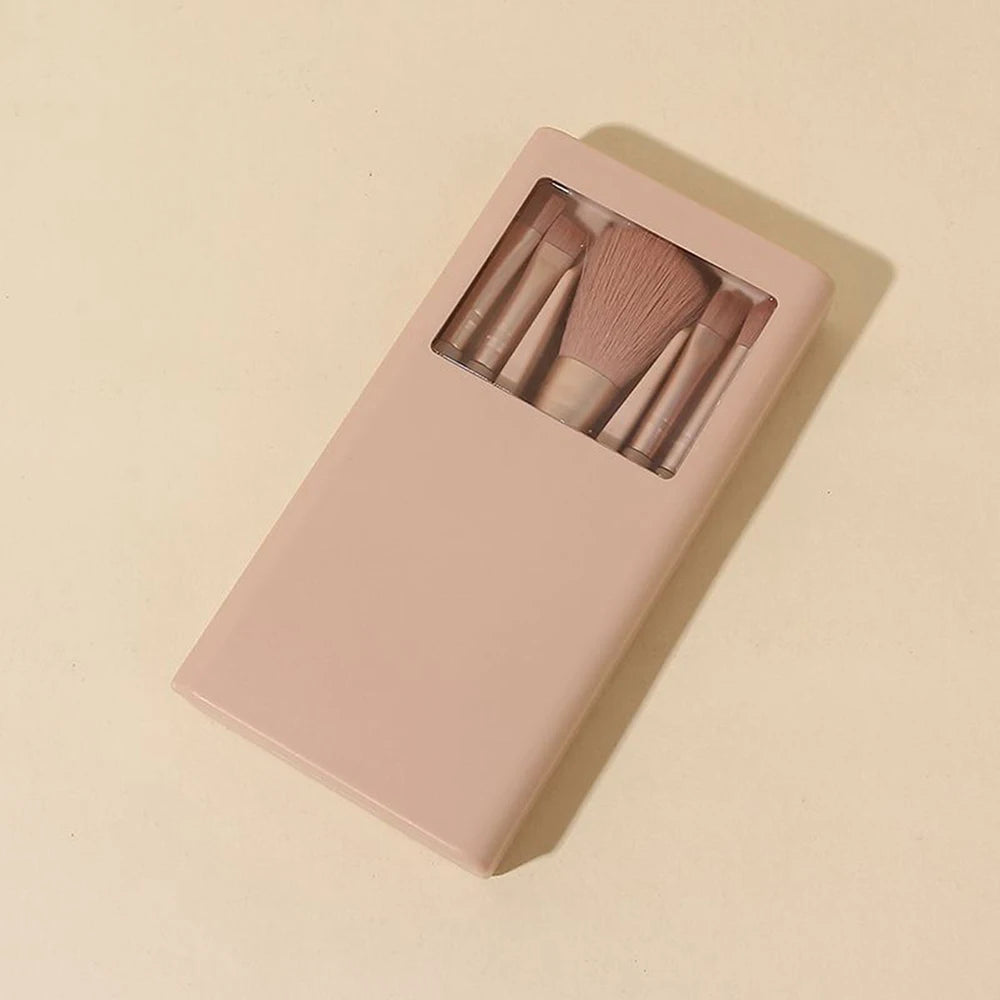 Personalized Travel Makeup Brush Set with Mirror