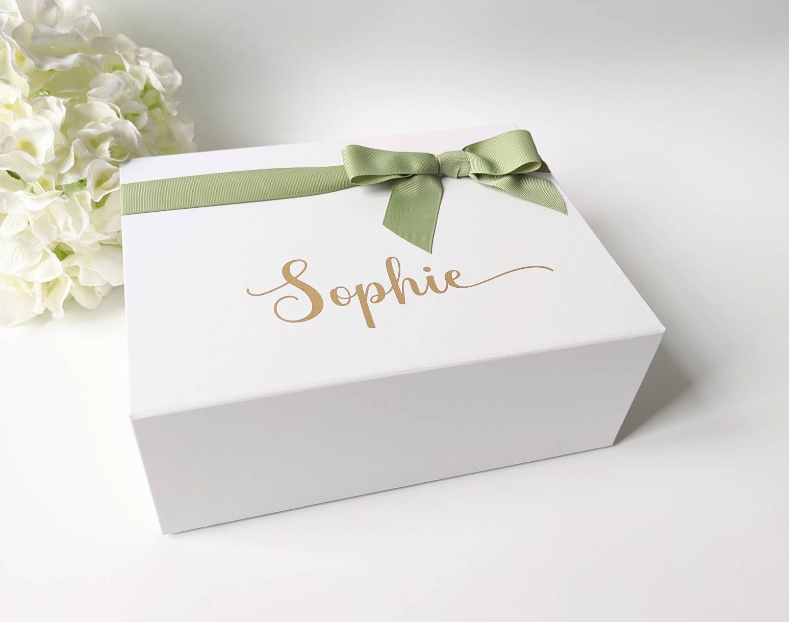 Personalized Christmas Eve Gift Box with Ribbon - Magnetic Christmas Gift Box for Kids - Advent Box