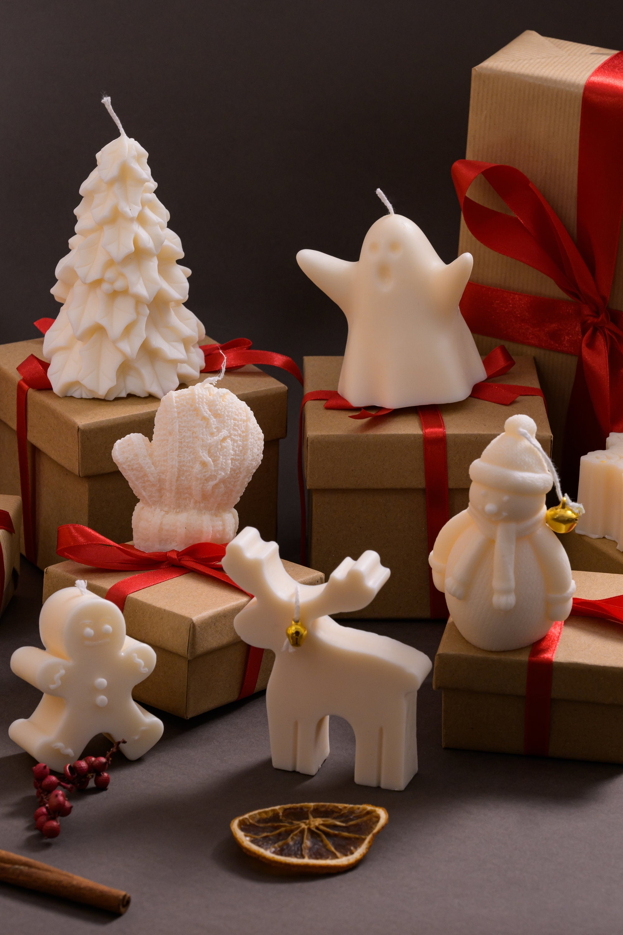 Handmade Soy Wax Christmas Tree Candle Set | Festive Holiday Decor & Gift | Perfect for Christmas Home Decoration