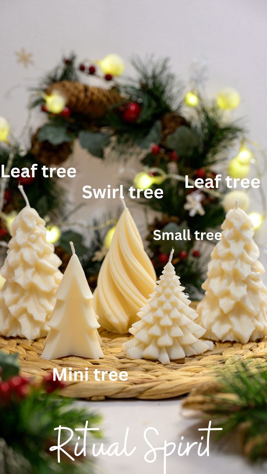 Handmade Soy Wax Christmas Tree Candle Set | Festive Holiday Decor & Gift | Perfect for Christmas Home Decoration