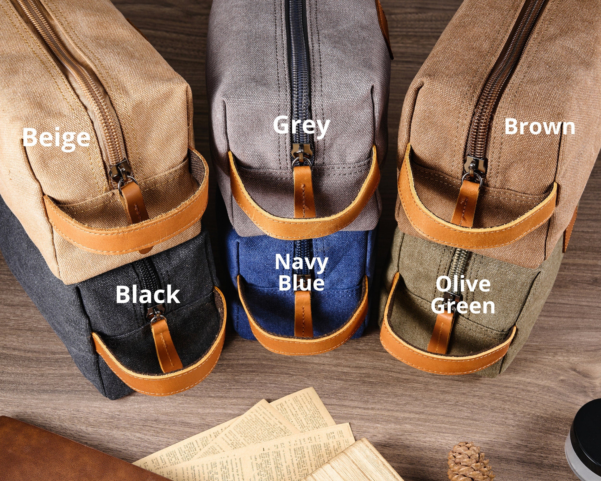 Custom Canvas Men's Toiletry Bag