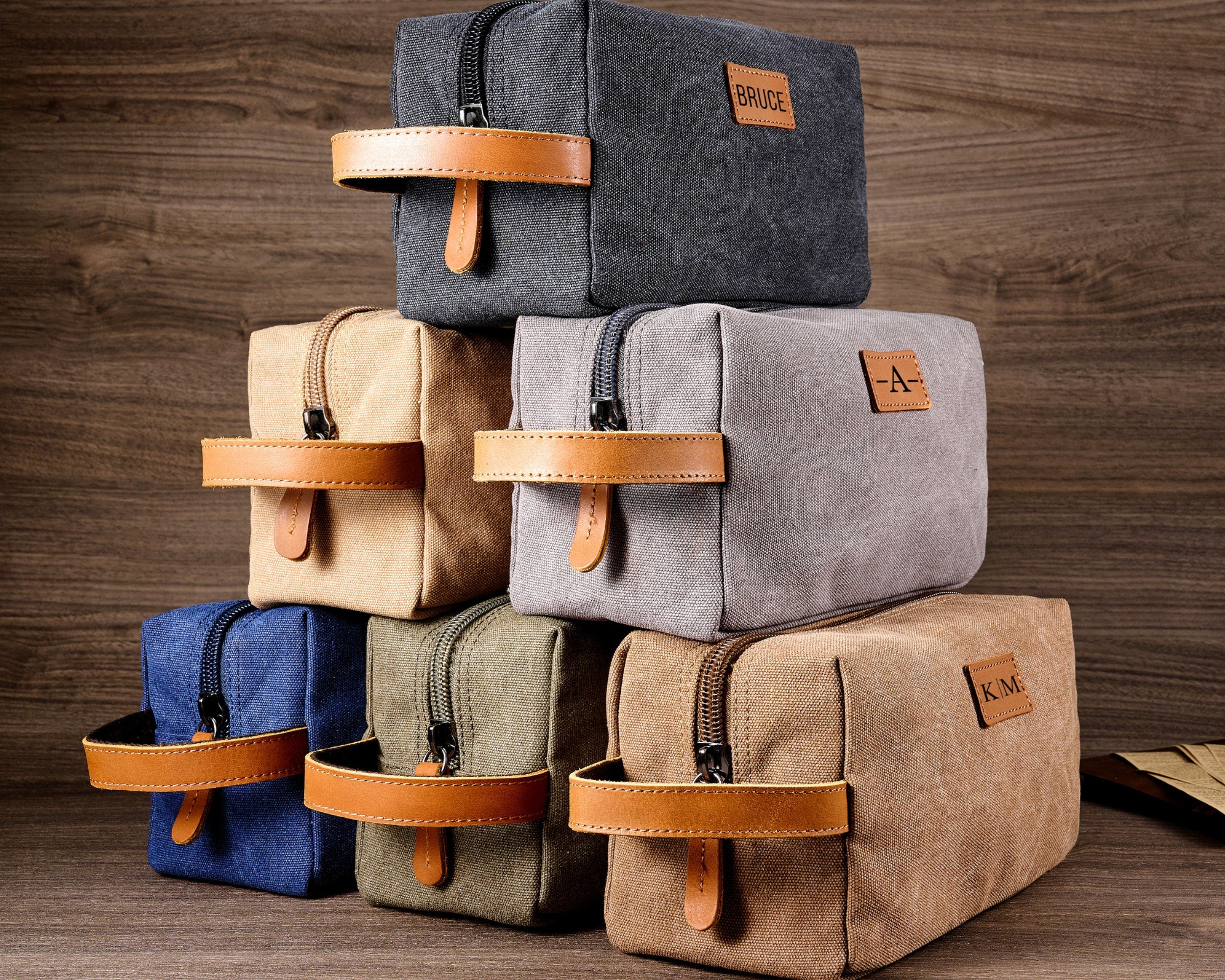 Custom Canvas Men's Toiletry Bag