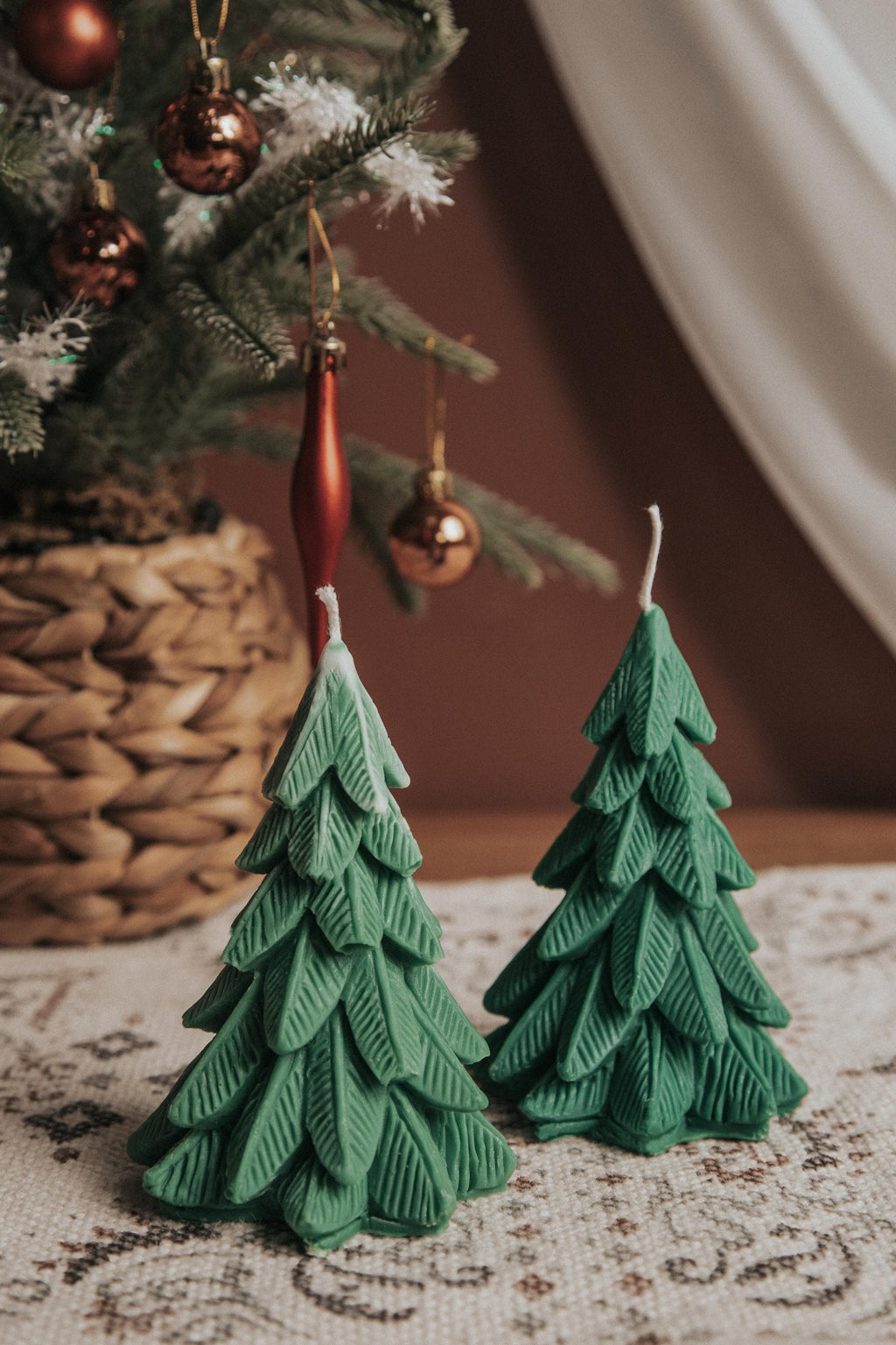 Handmade Soy Wax Christmas Tree Candle Set | Festive Holiday Decor & Gift | Perfect for Christmas Home Decoration