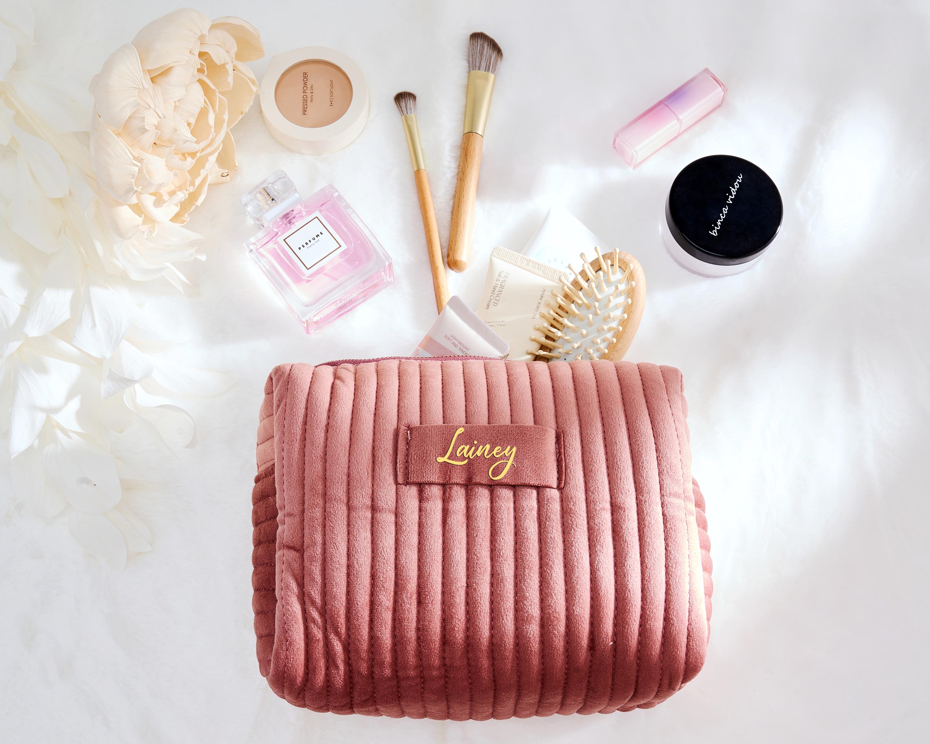 Custom Makeup Bag, Bride Toiletry Bag
