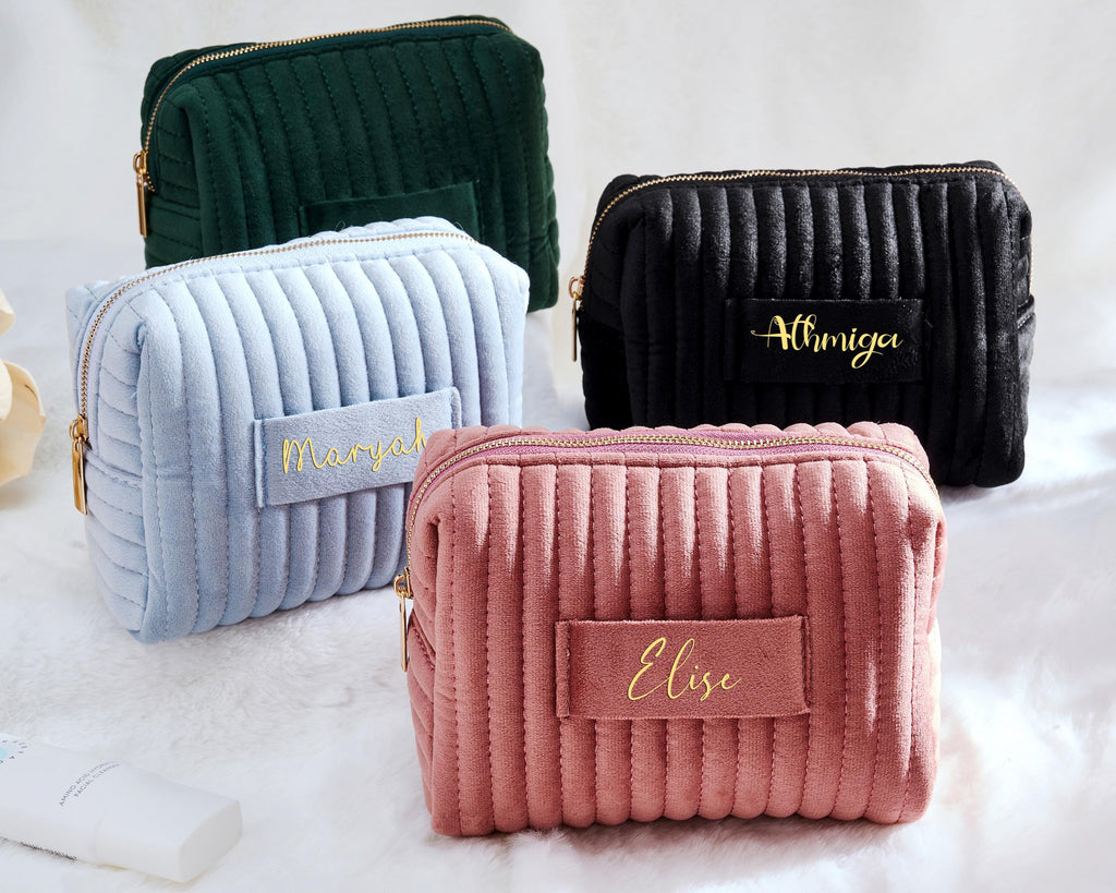 Custom Makeup Bag, Bride Toiletry Bag