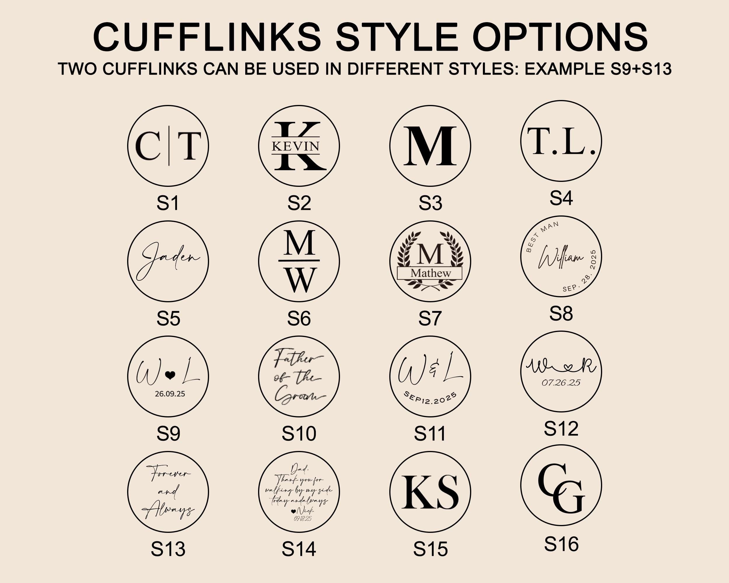 Groomsmen Gifts, Custom Groomsmen Cufflinks Set