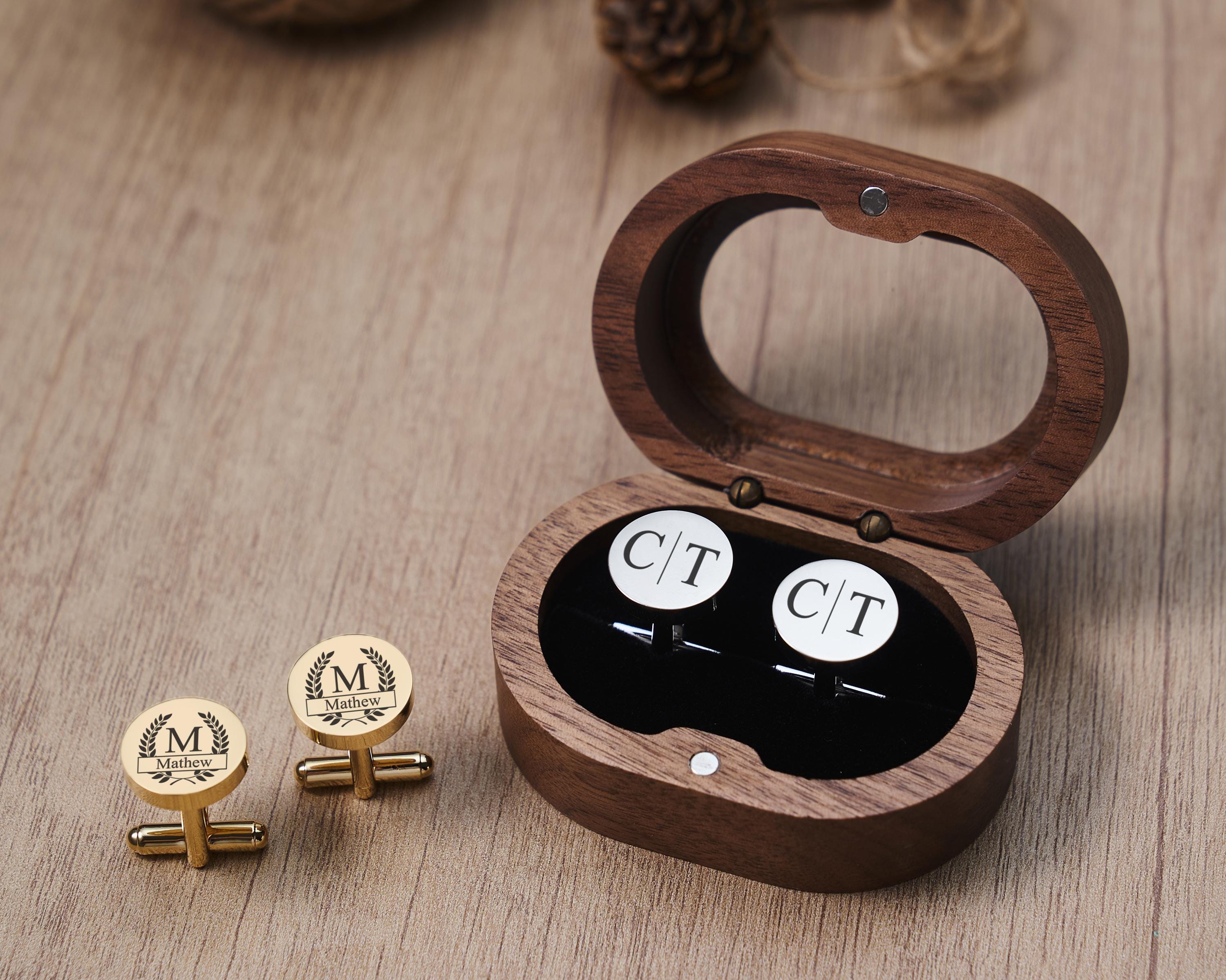 Groomsmen Gifts, Custom Groomsmen Cufflinks Set