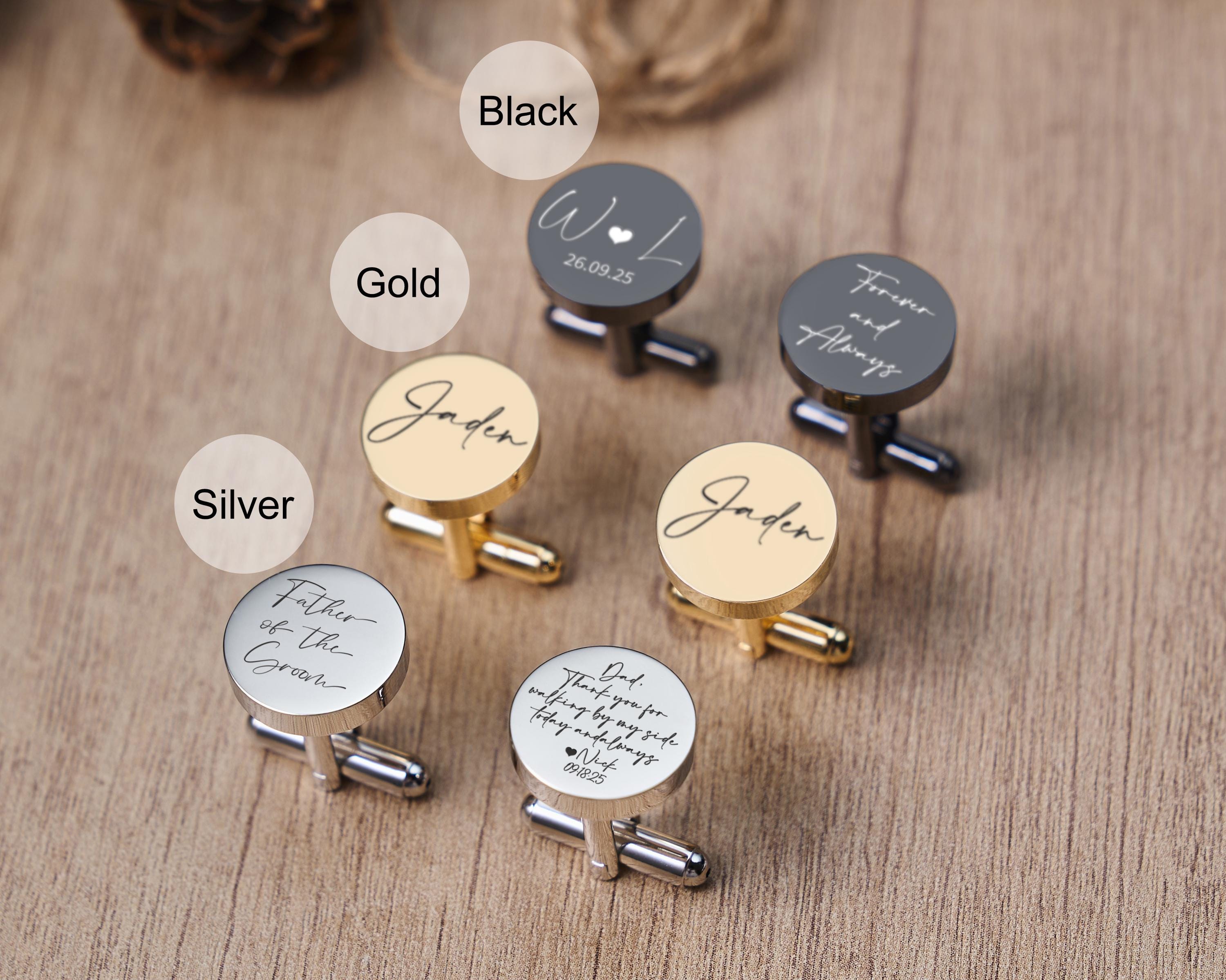 Groomsmen Gifts, Custom Groomsmen Cufflinks Set