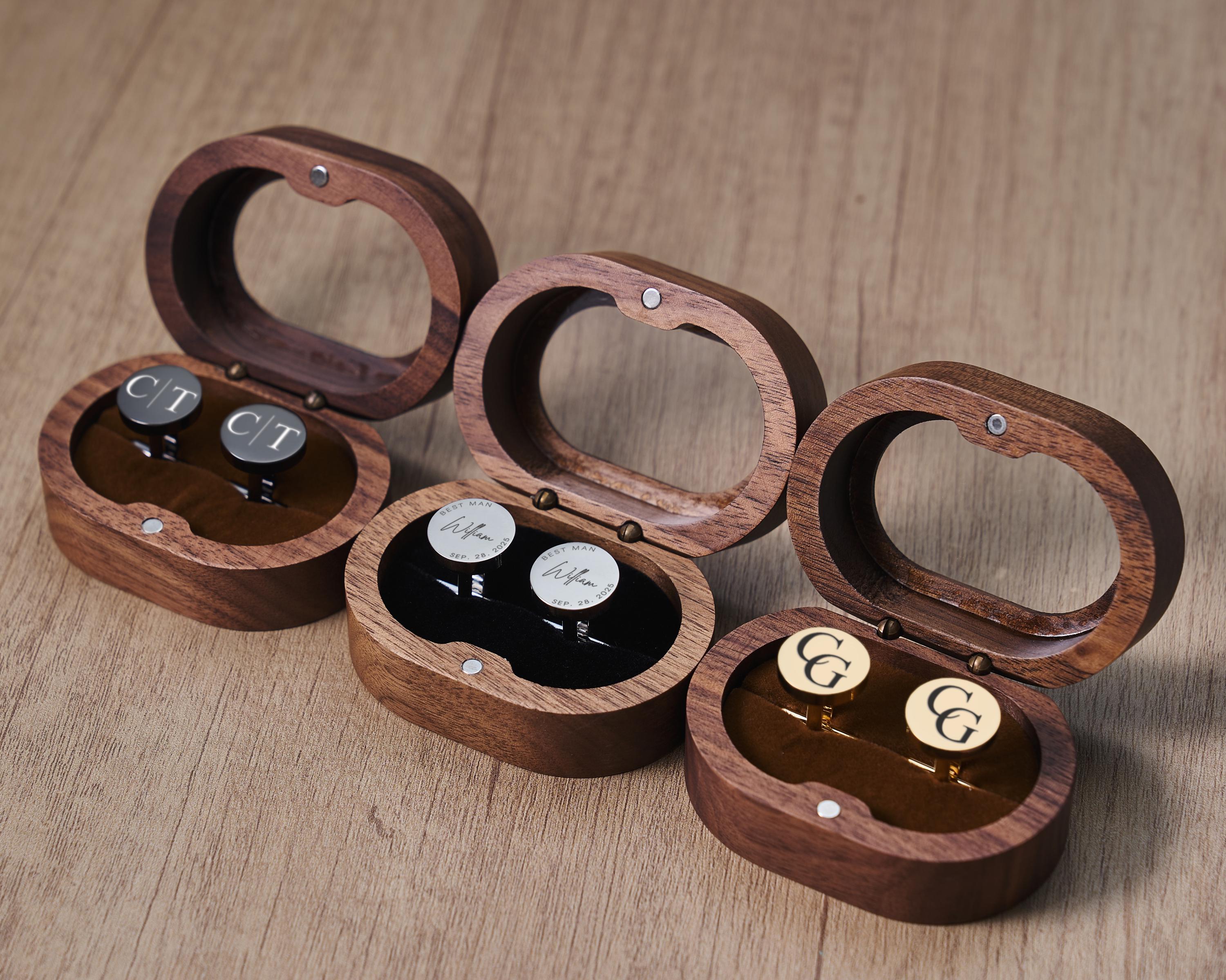 Groomsmen Gifts, Custom Groomsmen Cufflinks Set