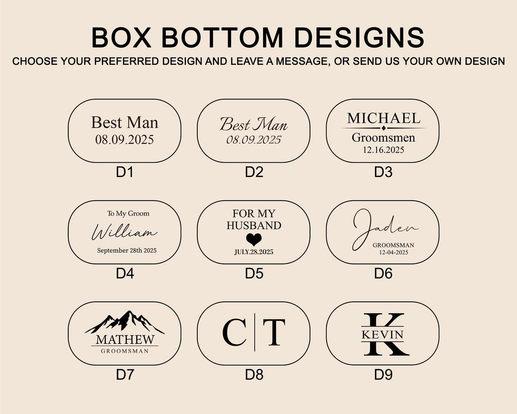 Groomsmen Gifts, Custom Groomsmen Cufflinks Set