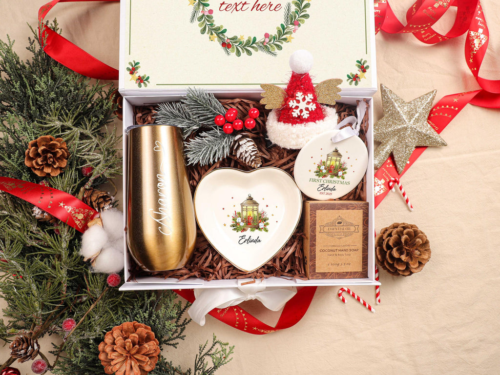 Personalized Christmas Gift Box - Custom Holiday Gift for Women & Best Friends