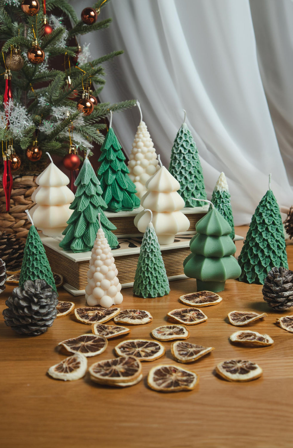 Handmade Soy Wax Christmas Tree Candle Set | Festive Holiday Decor & Gift | Perfect for Christmas Home Decoration